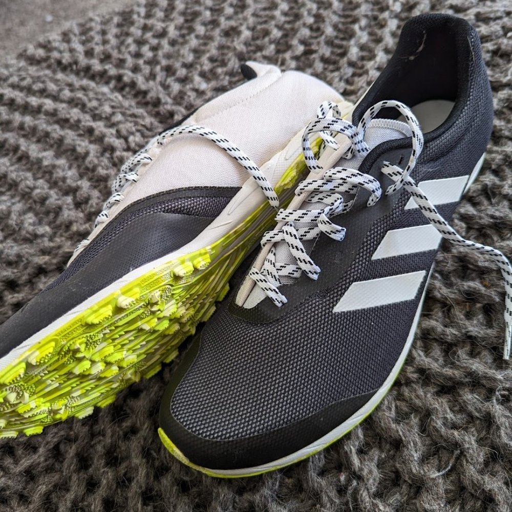 Adidas XCS Spikeless Track / Cross-country  Shoes - Mens 11 - Black and White